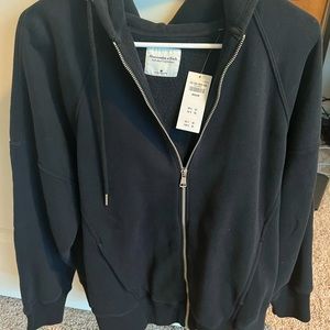 Abercrombie boyfriend hoodie NWT black